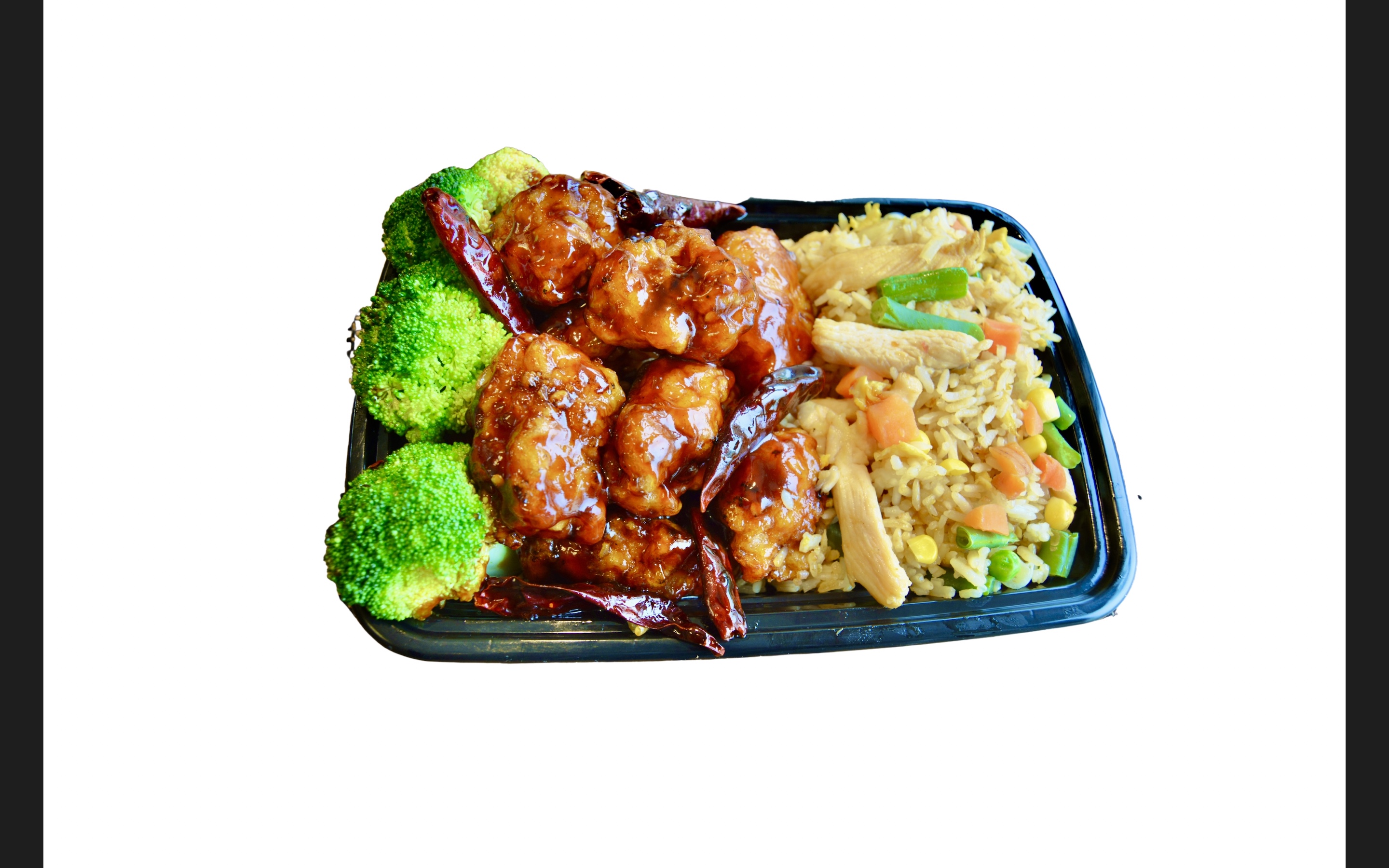 Order General Tso's Chicken Combo food online from Halal China Kitchen Plus store, Jamaica on bringmethat.com