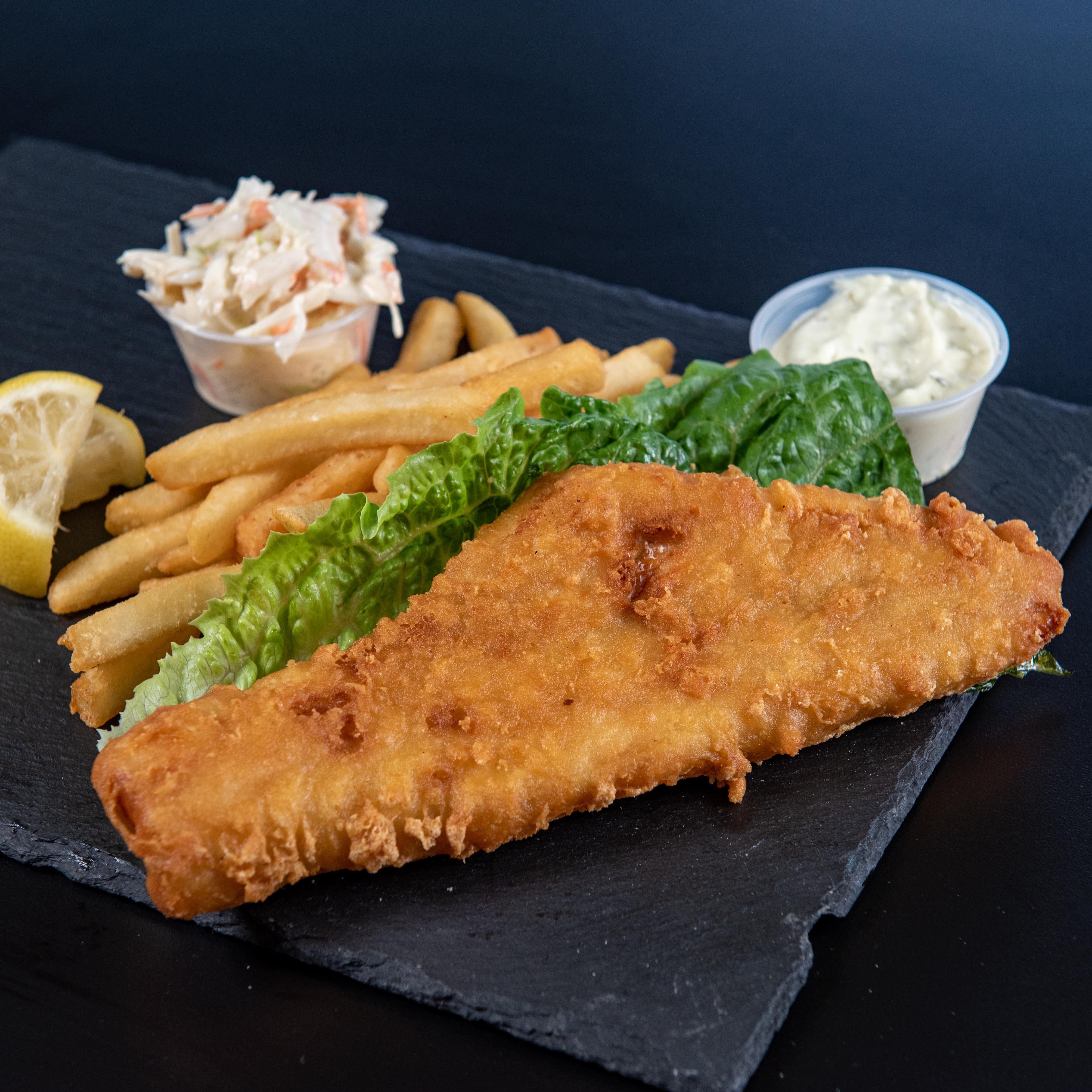 Order Fried Haddock Platter food online from Dockside Seafood store, Annapolis on bringmethat.com
