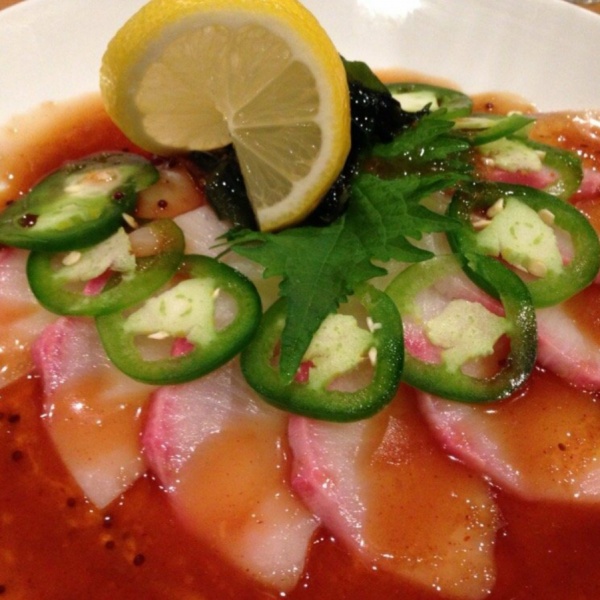 Order Yellowtail Jalapeno Yuzu Plate food online from Jade Grille store, Pittsburgh on bringmethat.com