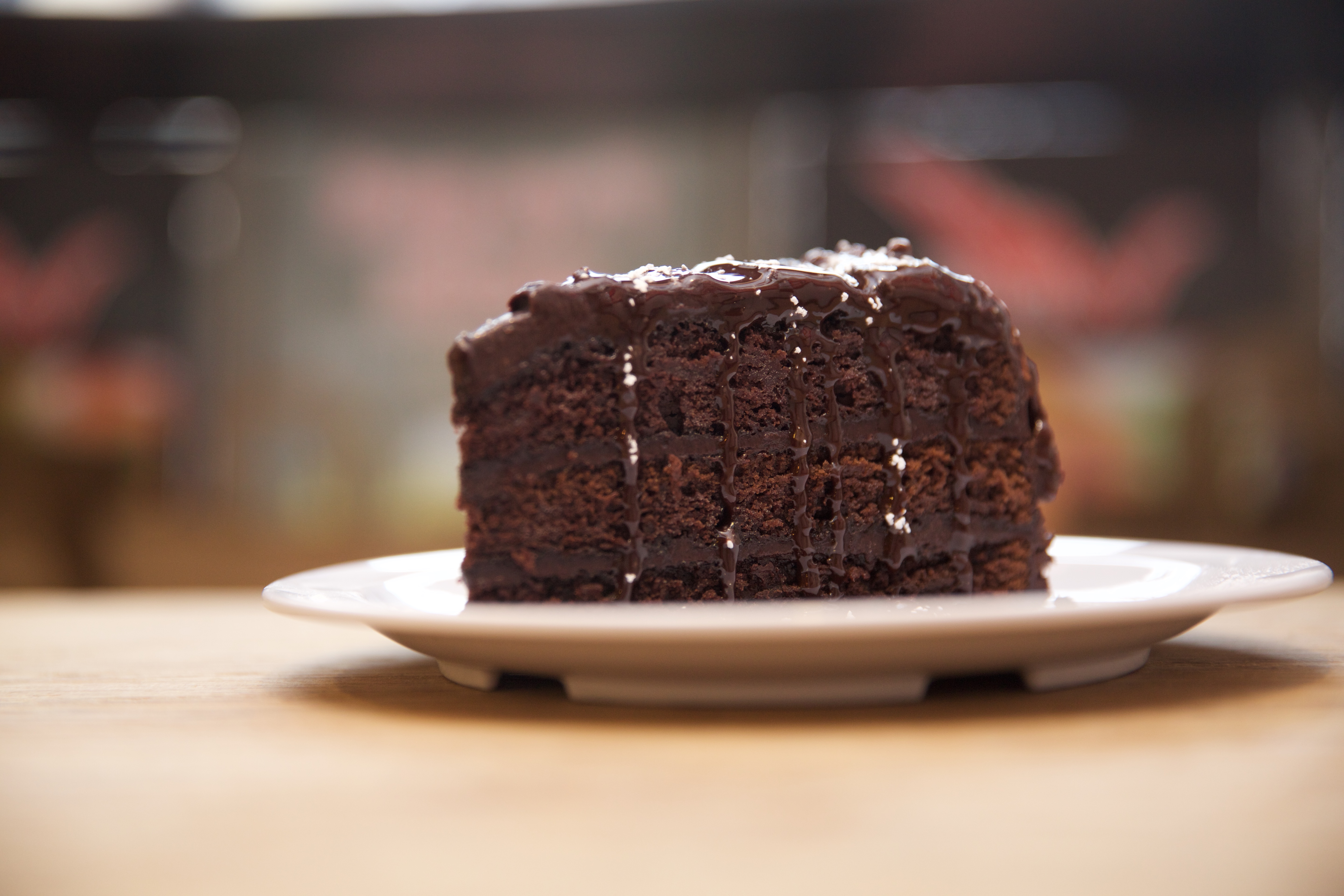 Order Double Chocolate Layer Cake food online from Wingos store, Washington on bringmethat.com