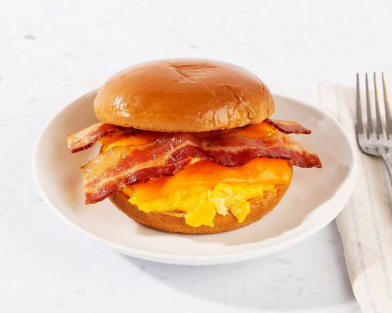 Order Bacon Egg and Cheese Breakfast Sandwich food online from Yolko Breakfast Cafe store, Little Rock on bringmethat.com