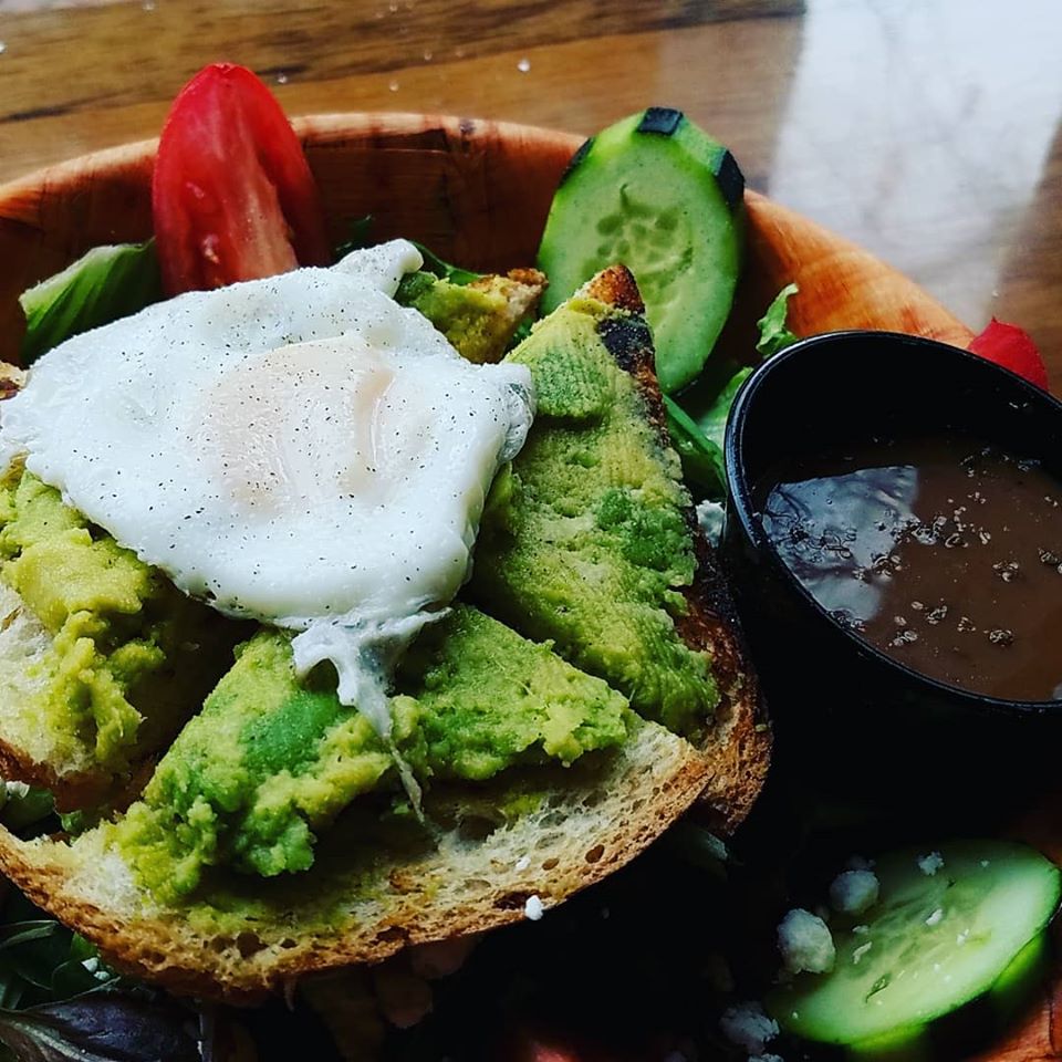 Order Avocado Toast Salad food online from Saloon 151 store, West Chester on bringmethat.com