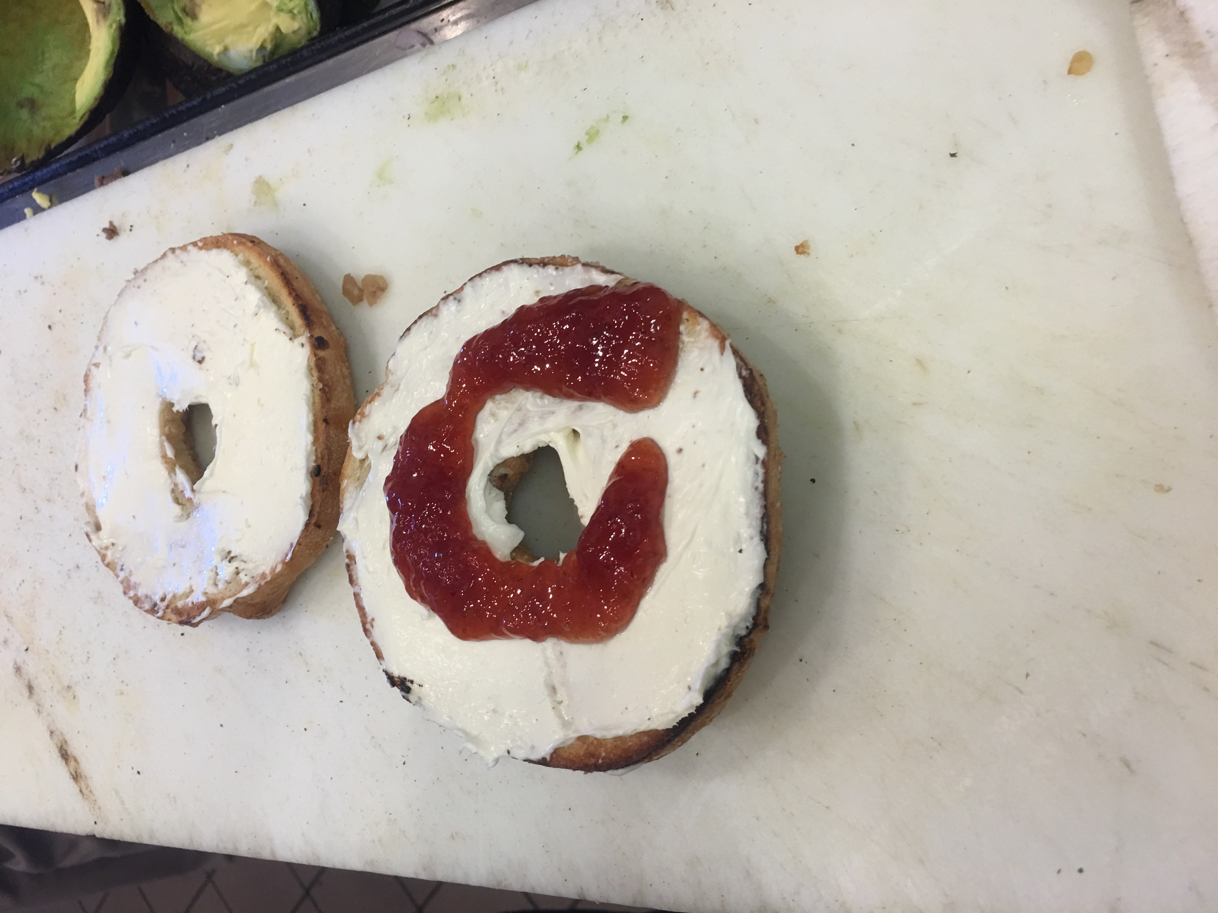Order Bagel with Jam & Cream Cheese food online from The Bagel Shack store, Lake Forest on bringmethat.com