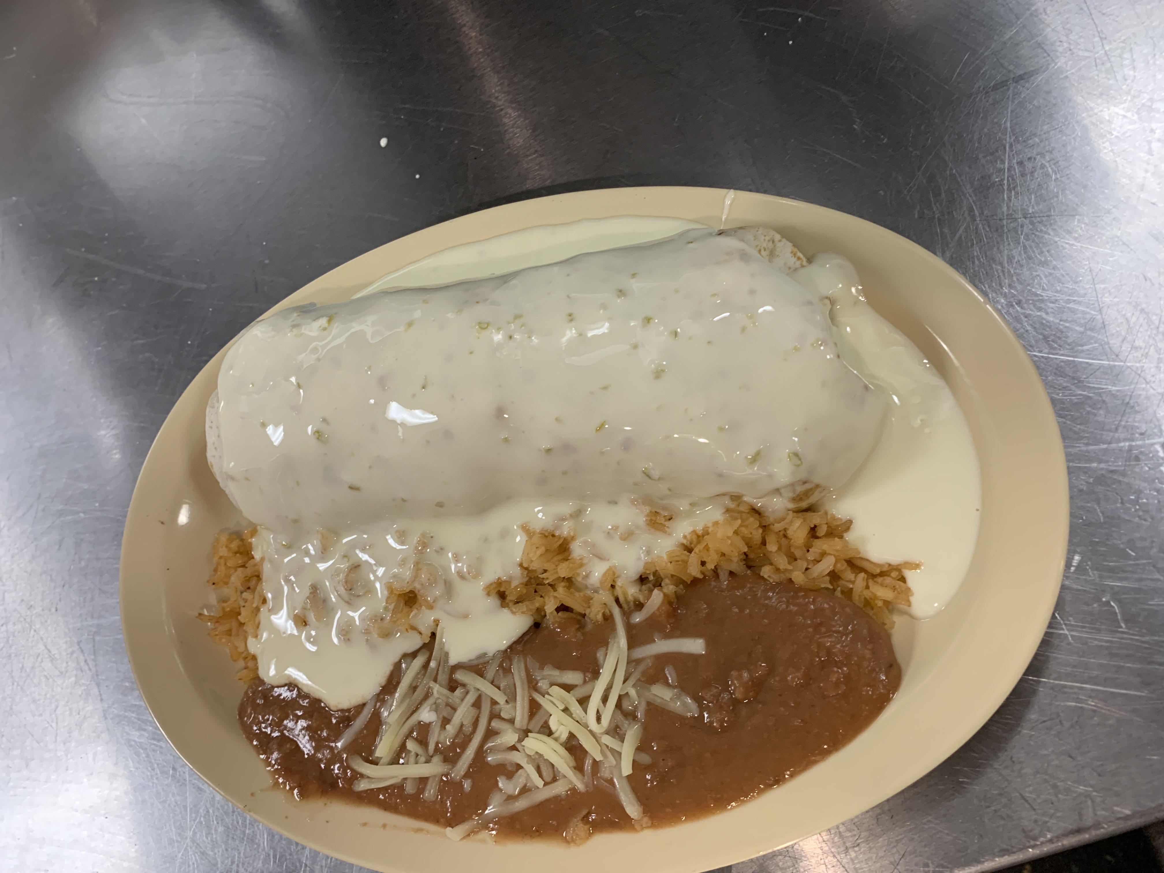 Order Wet Burrito food online from Super Tacos El Chihuas store, Tulsa on bringmethat.com