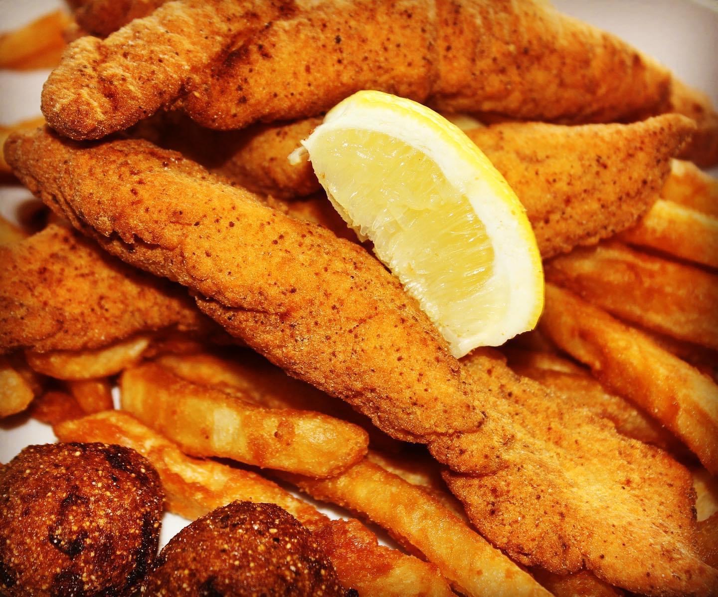 Order Fried or Blackened Catfish food online from 11|17 store, Mckinney on bringmethat.com