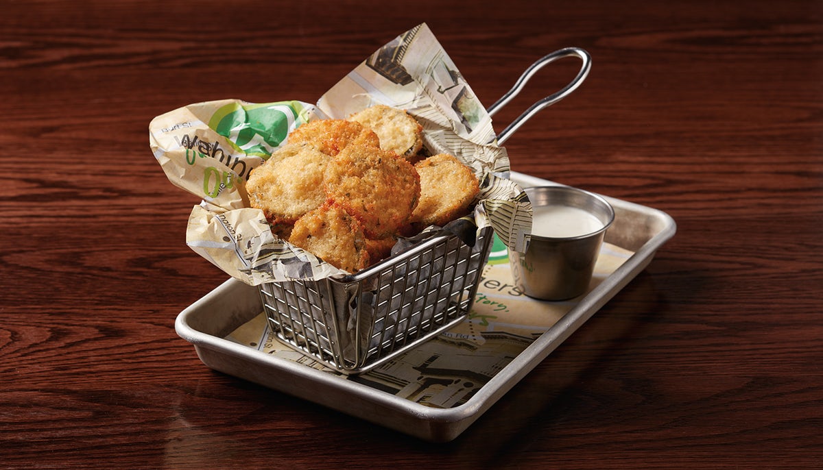 Order Crispy Fried Pickles food online from Wahlburgers store, Olathe on bringmethat.com