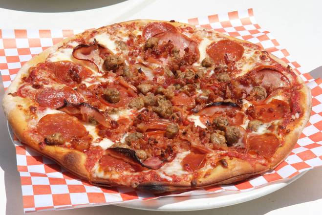 Order 12" Meat Lovers Pizza food online from Pizza Pronto store, San Diego on bringmethat.com