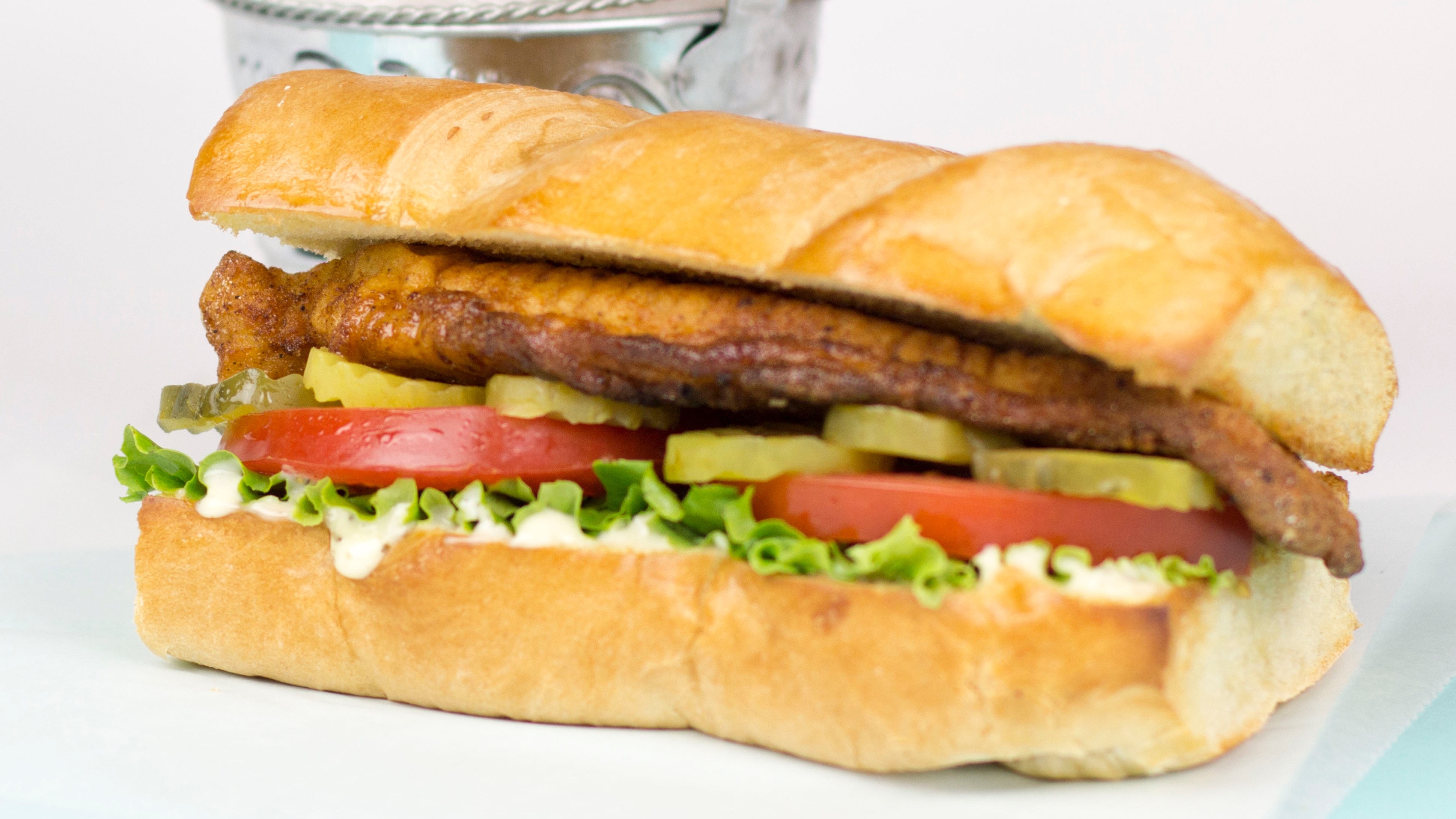 Order Whiting Fish Sandwich food online from Kennedy Fried Chicken Halal store, Woodbridge Township on bringmethat.com