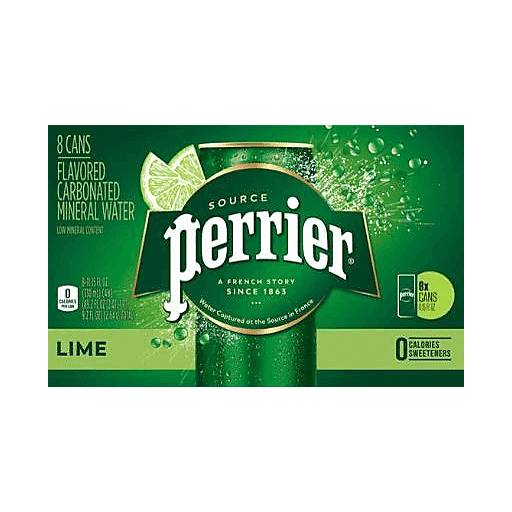 Order Perrier Sparkling Water Slim Can Lime  (8PK 11.15 OZ) 140778 food online from BevMo! store, Greenbrae on bringmethat.com