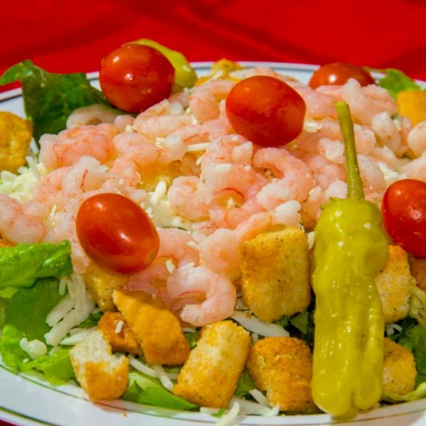Order Shrimp Salad food online from Papa Ray's Pizza store, Daly City on bringmethat.com