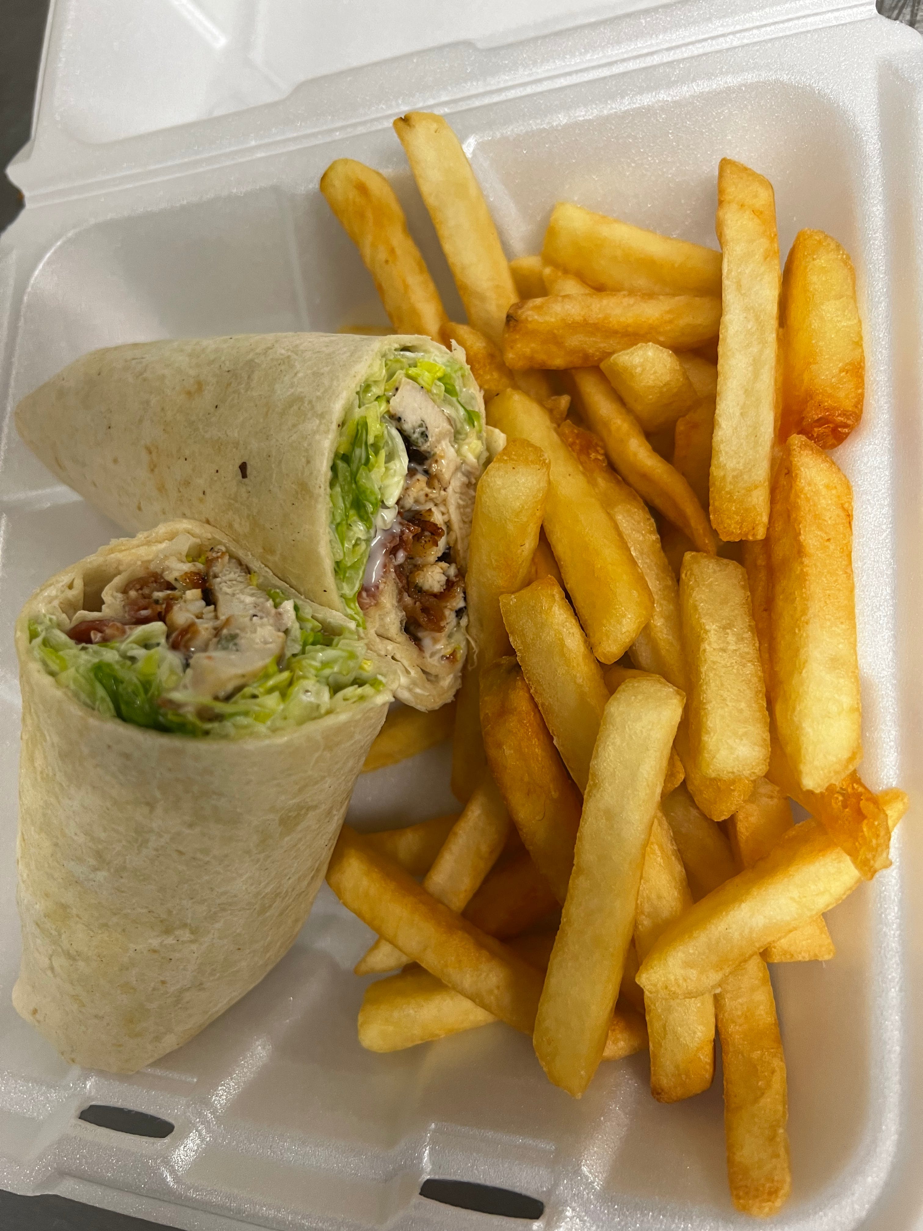 Order Chicken Caesar Wrap - 12'' food online from Anthony Pizzeria store, Wind Gap on bringmethat.com