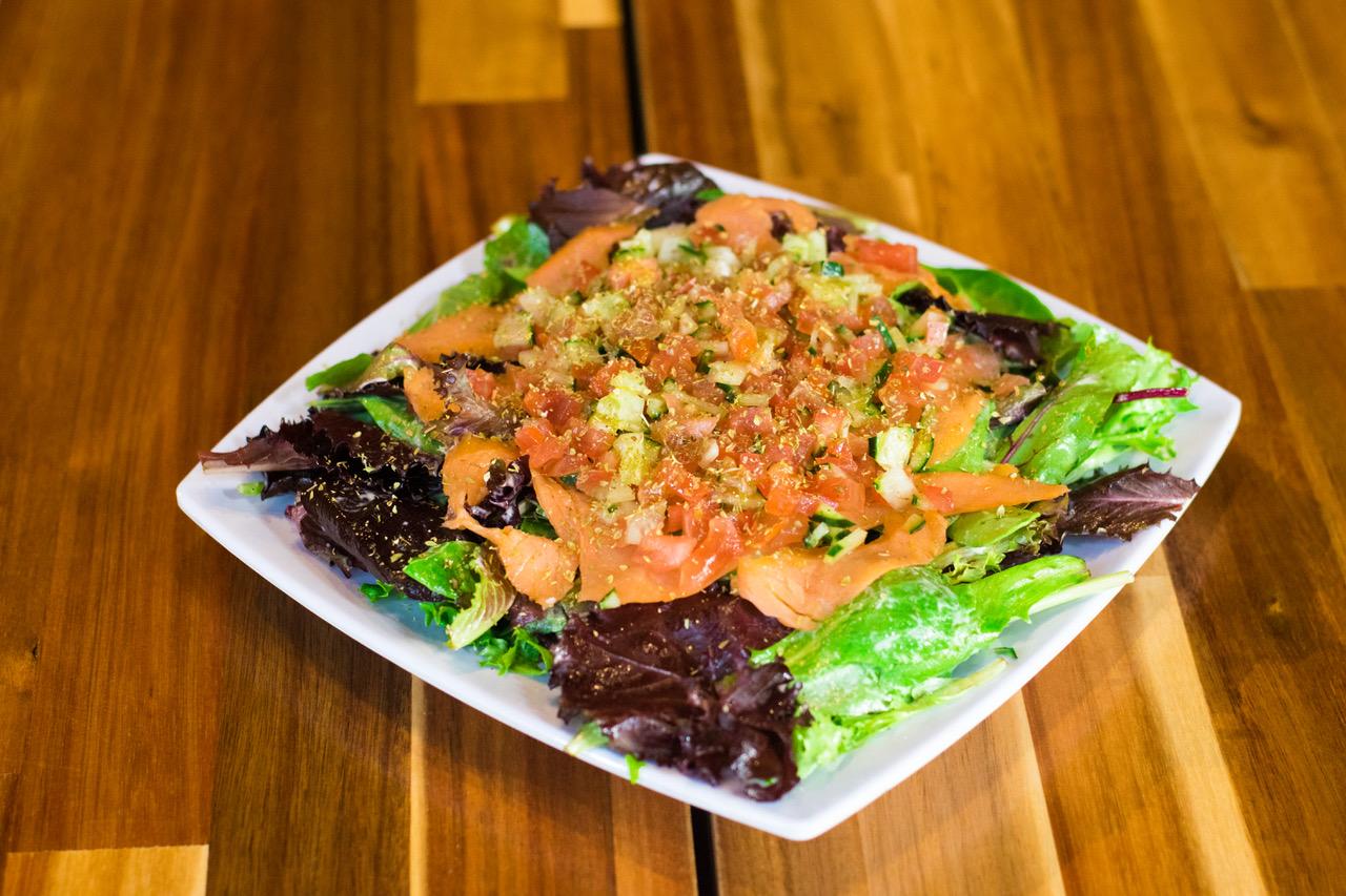 Order Smoked Salmon Salad food online from Iguana Cafe store, Chicago on bringmethat.com