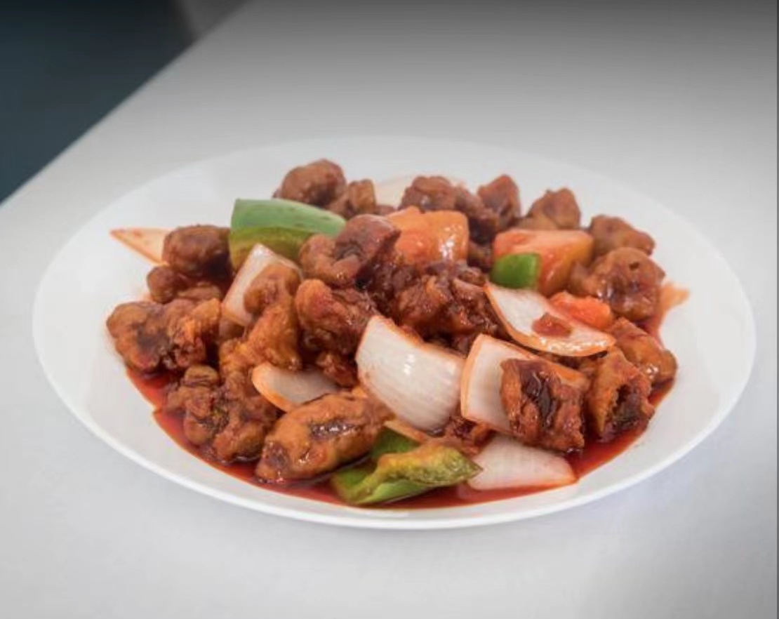 Order 46. Sweet and Sour Pork food online from South Villa Chinese Restaurant store, Benicia on bringmethat.com