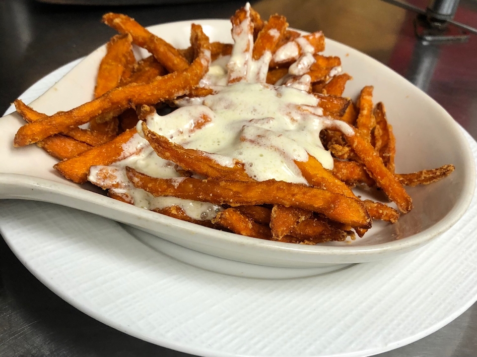 Order Sweet Potato Fries_ food online from The Grapevine Restaurant & Catering store, Buffalo on bringmethat.com