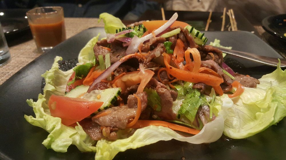 Order Y4. Thai Beef Salad food online from Baan Thai Restaurant store, Las Vegas on bringmethat.com