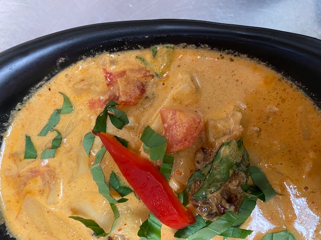 Order Roasted Chicken Curry food online from Yai's Thai Kitchen store, Richmond on bringmethat.com