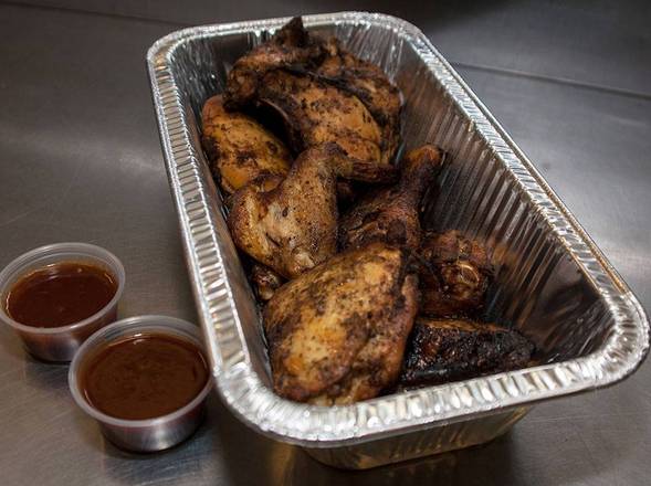 Order Hickory Smoked (8 pcs) BBQ Chicken food online from Rooster Bbq Deli store, Saint Paul on bringmethat.com