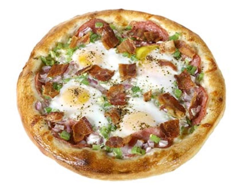 Order Breakfast Pizza - Personal 7'' (4 Slices) food online from Crispy Crust store, Los Angeles on bringmethat.com