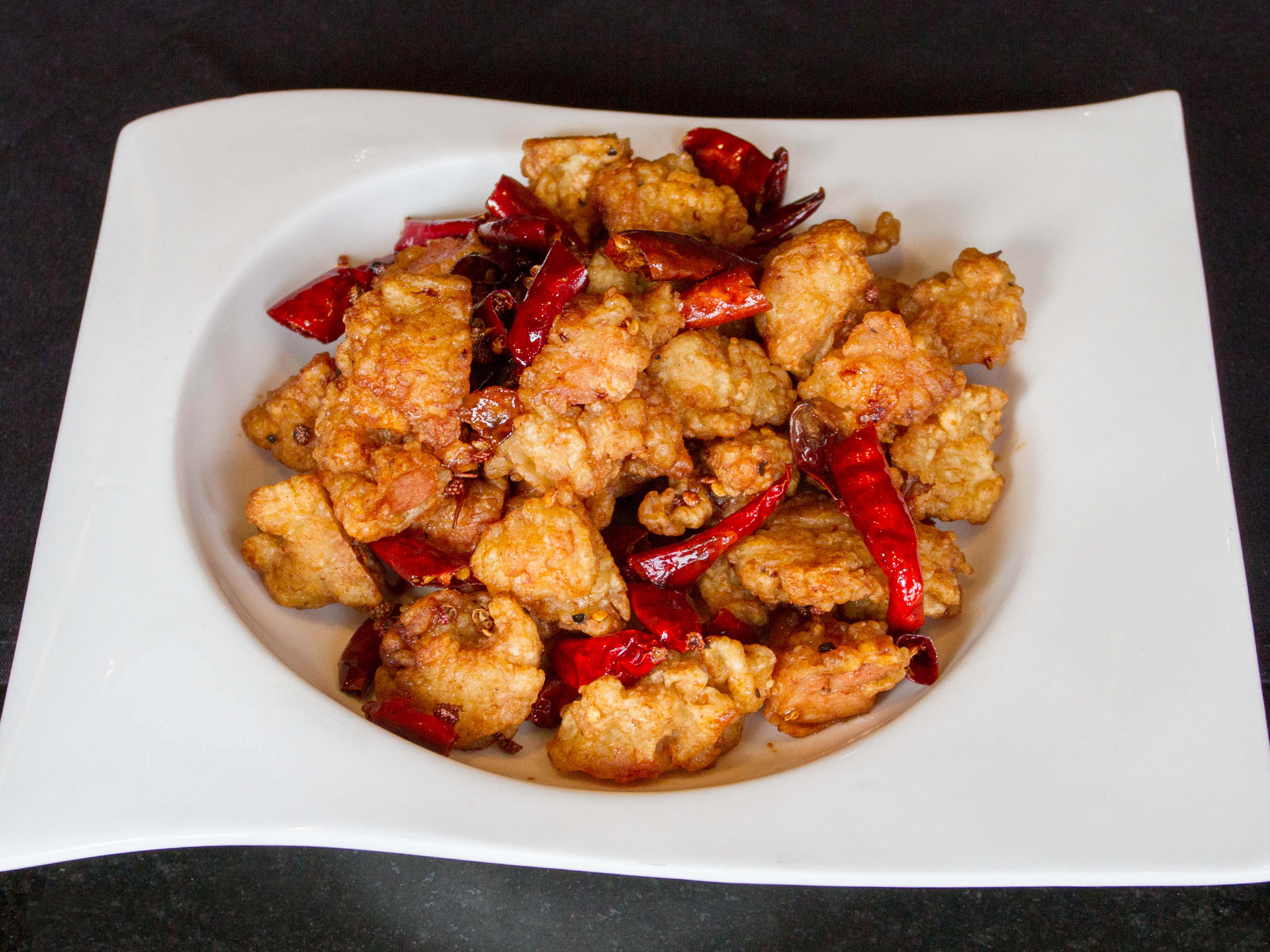 Order S24. Szechuan Chicken with Red Peppers food online from Chuan Shabu store, Worcester on bringmethat.com