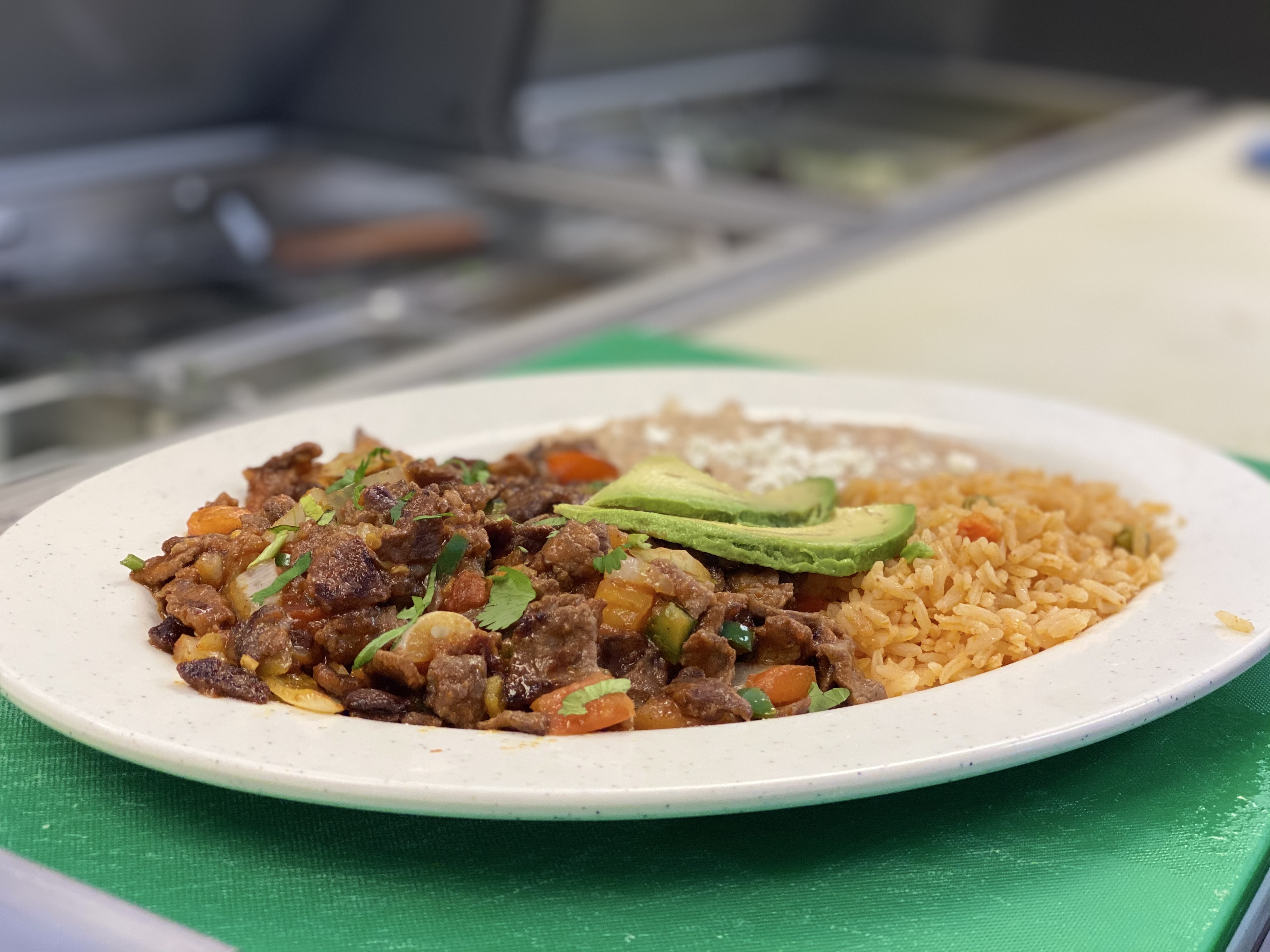 Order Bistec a la Mexicana food online from Tacos Los Hermanos store, Tulsa on bringmethat.com