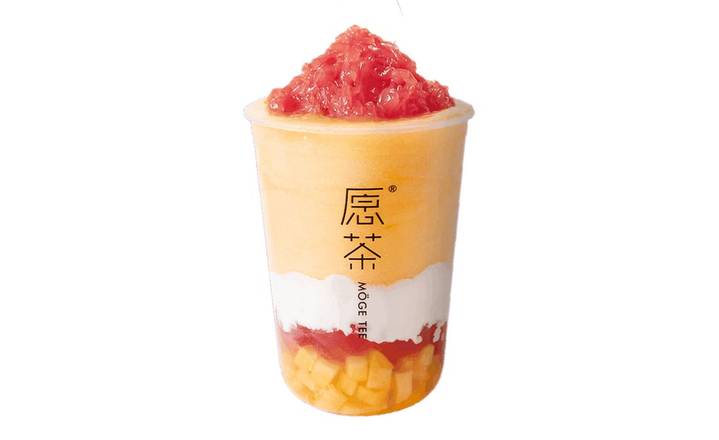 Order Mango Yogurt Tea (芒果厚乳酪) (17 oz) food online from moge tea store, Quincy on bringmethat.com