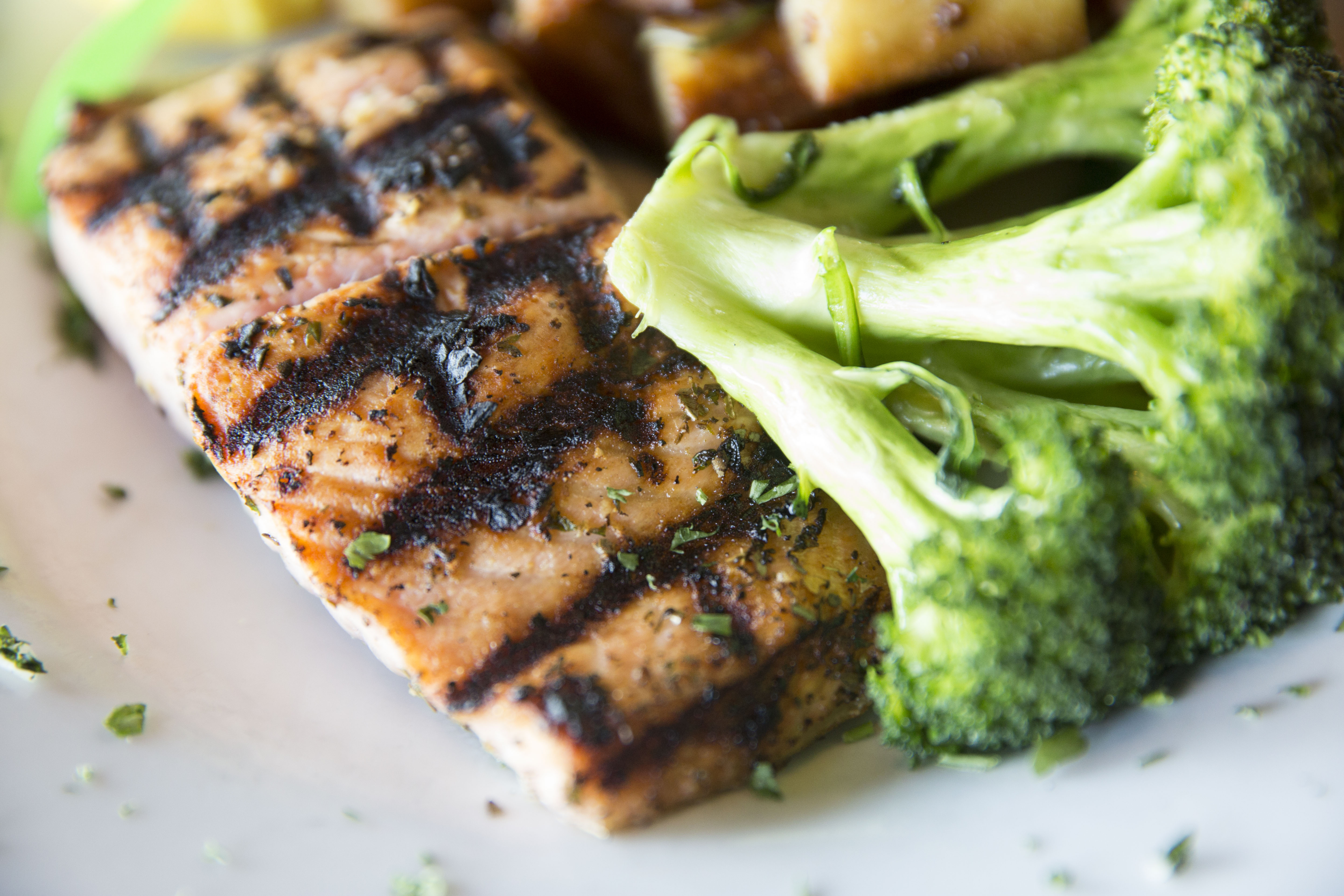 Order Grilled Salmon Dinner food online from La Gondola  store, Chicago on bringmethat.com