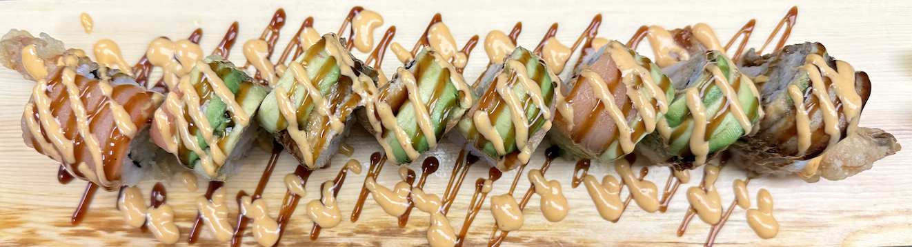 Order Fancy Dragon Roll food online from New Leaf Chinese & Japanese Cuisine store, Philadelphia on bringmethat.com
