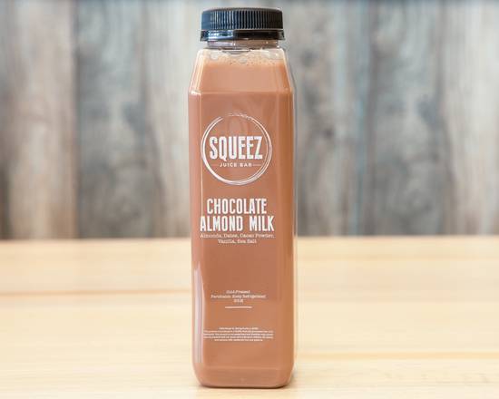 Order Chocolate Almond Milk food online from Squeez Juice Bar store, Spring Grove on bringmethat.com