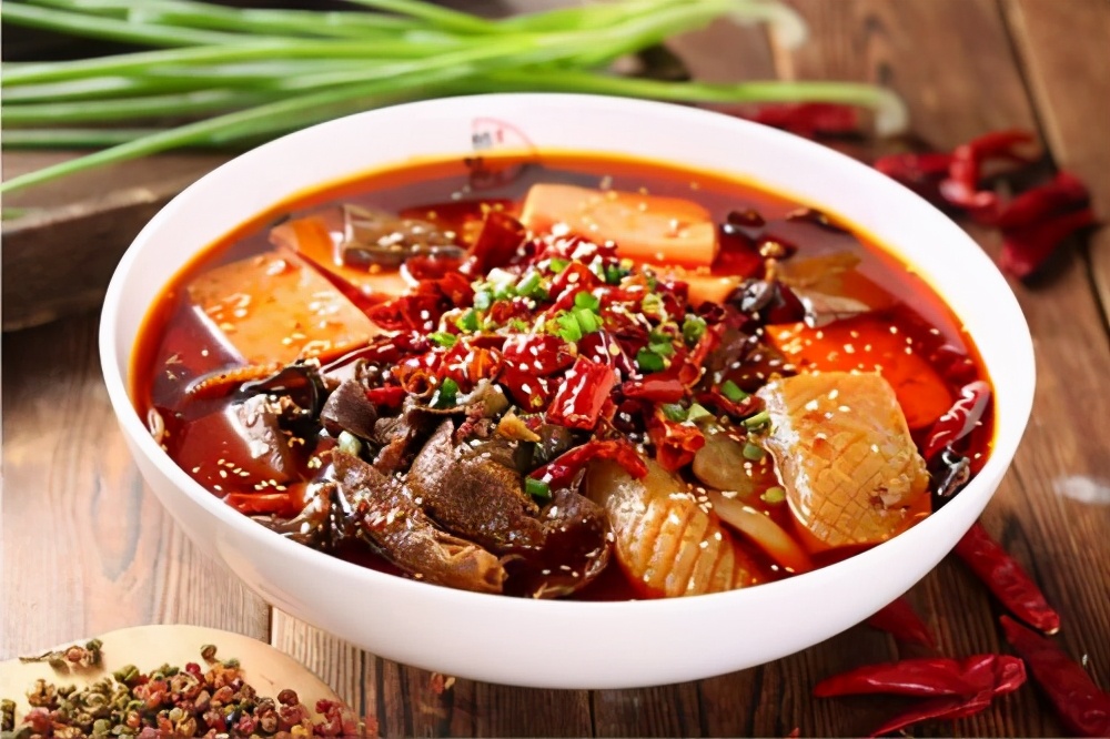 Order Duck Blood in Chili Sauce 毛血旺 food online from Mandarin House Taste of Asia store, Opelika on bringmethat.com