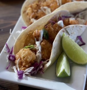 Order Firecracker Shrimp Tacos food online from Sunset Cafe store, Greensburg on bringmethat.com