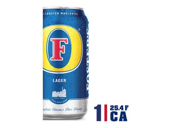 Order Foster's Lager Beer - 24oz Can food online from Sky Liquors store, Chicago on bringmethat.com