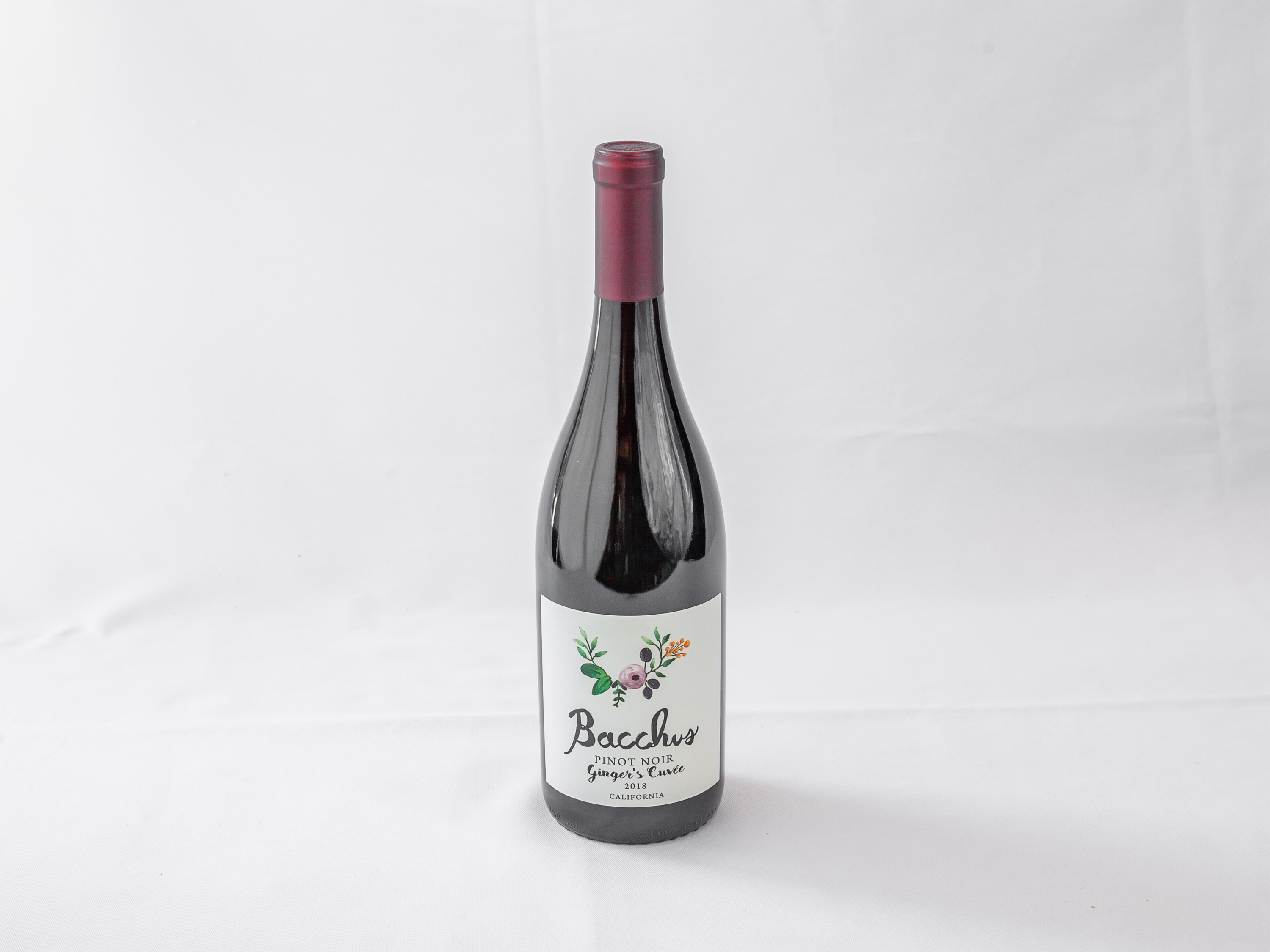 Order Bacchus Ginger's Cuvee Pinot Noir 750ml food online from Galleria liqueurs (old town) store, Chicago on bringmethat.com