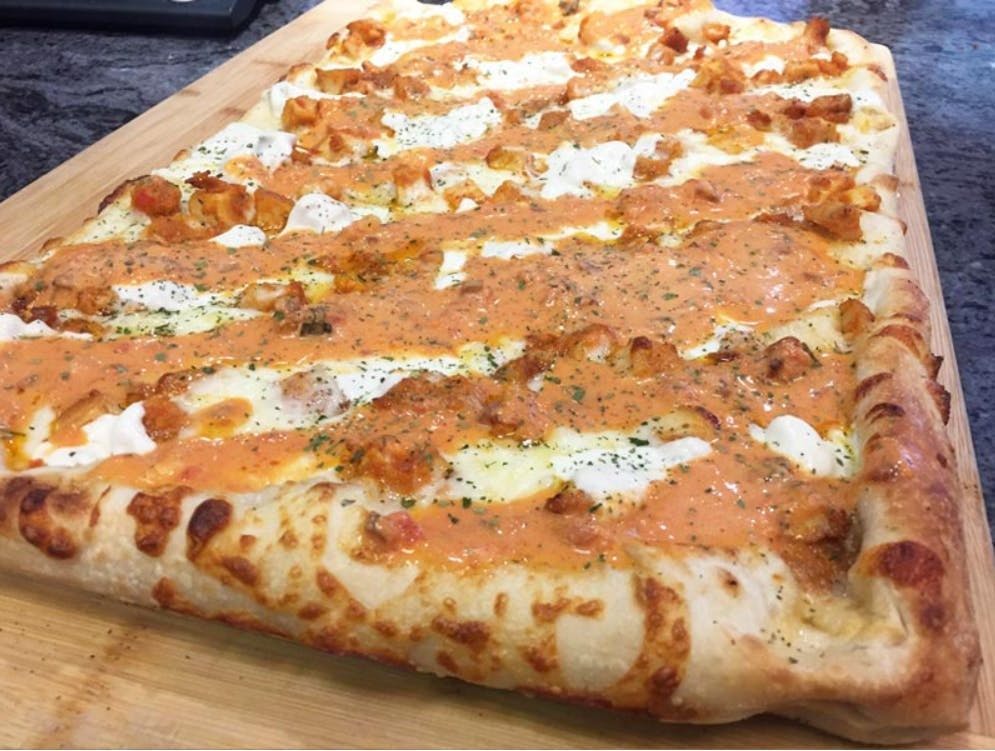 Order Chicken Vodka Sauce Grandma Pizza - Pizza food online from Scarsdale Pizza Station store, Scarsdale on bringmethat.com