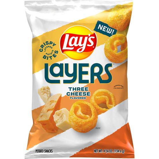 Order Lay's Layers Three Cheese Flavored Potato Snacks food online from Exxon Food Mart store, Port Huron on bringmethat.com