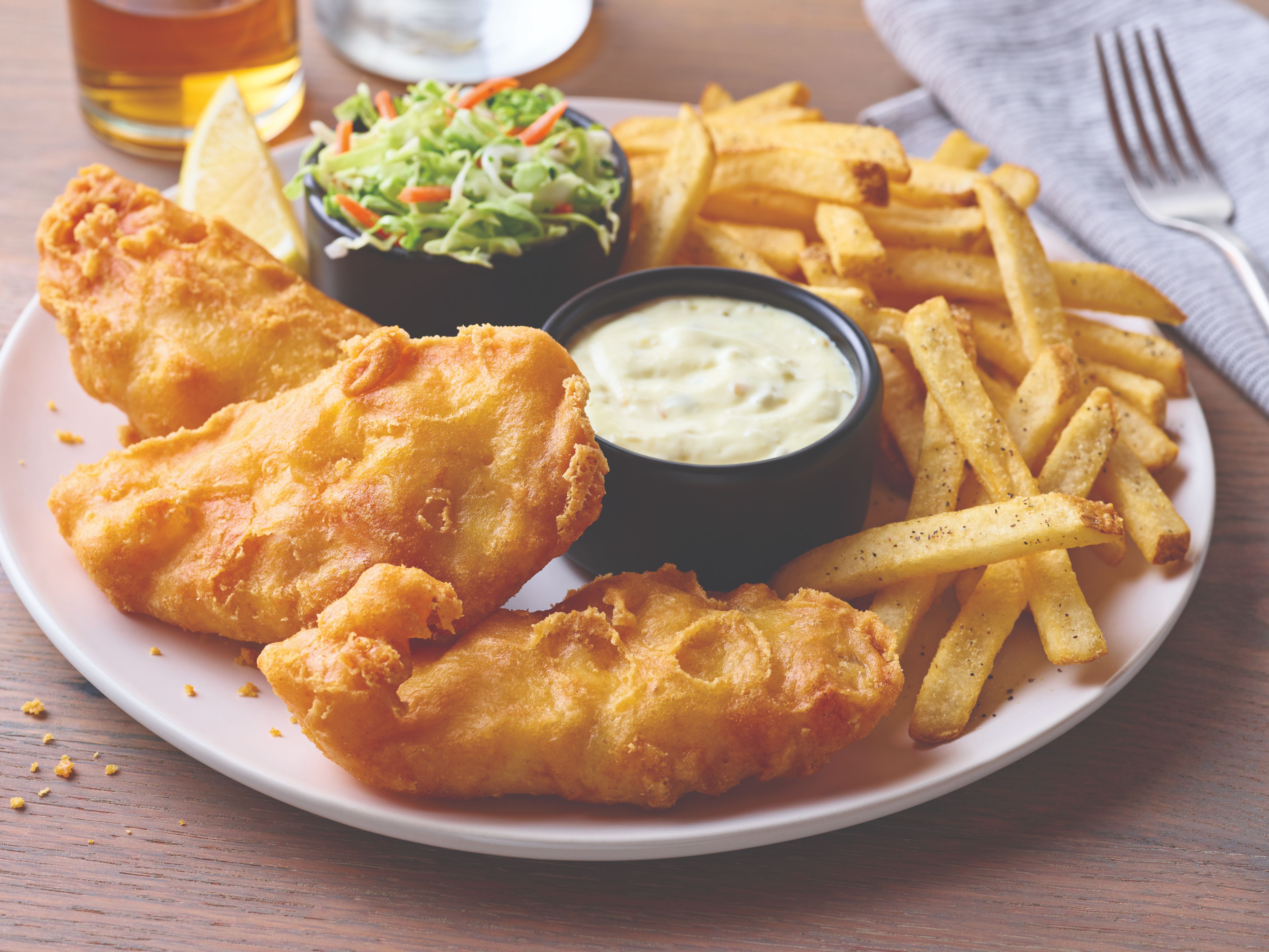 Order Hand-Battered Fish and Chips with Fries food online from Applebee store, Quakertown on bringmethat.com