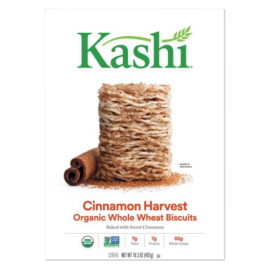 Order Kashi Organic Cinnamon Harvest Whole Wheat Biscuits Cereal 16.3oz food online from Everyday Needs by Gopuff store, Redding on bringmethat.com