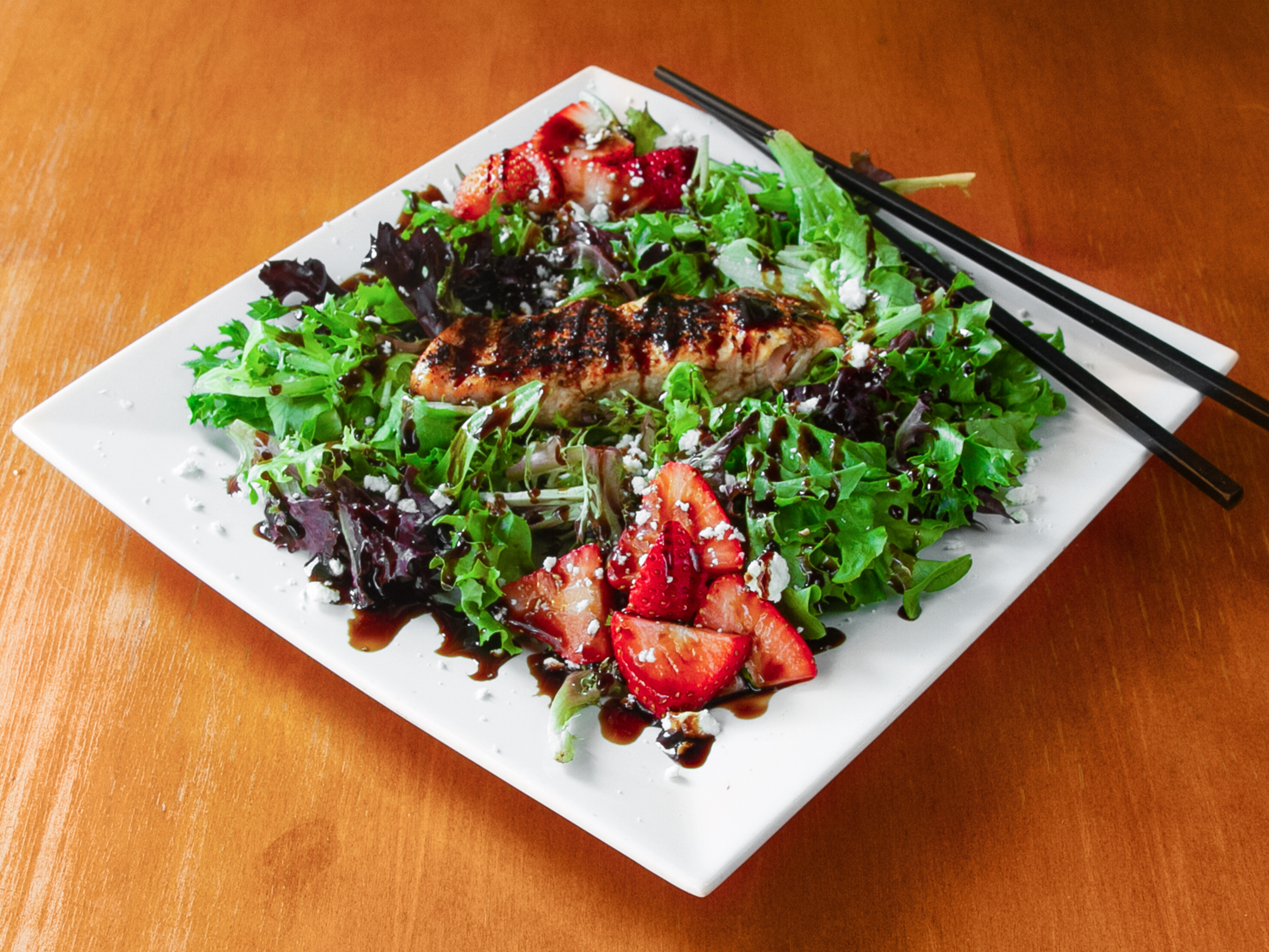 Order 9 Spice Salmon Salad food online from Ichiban Pan-Asian Cuisine store, Charleston on bringmethat.com