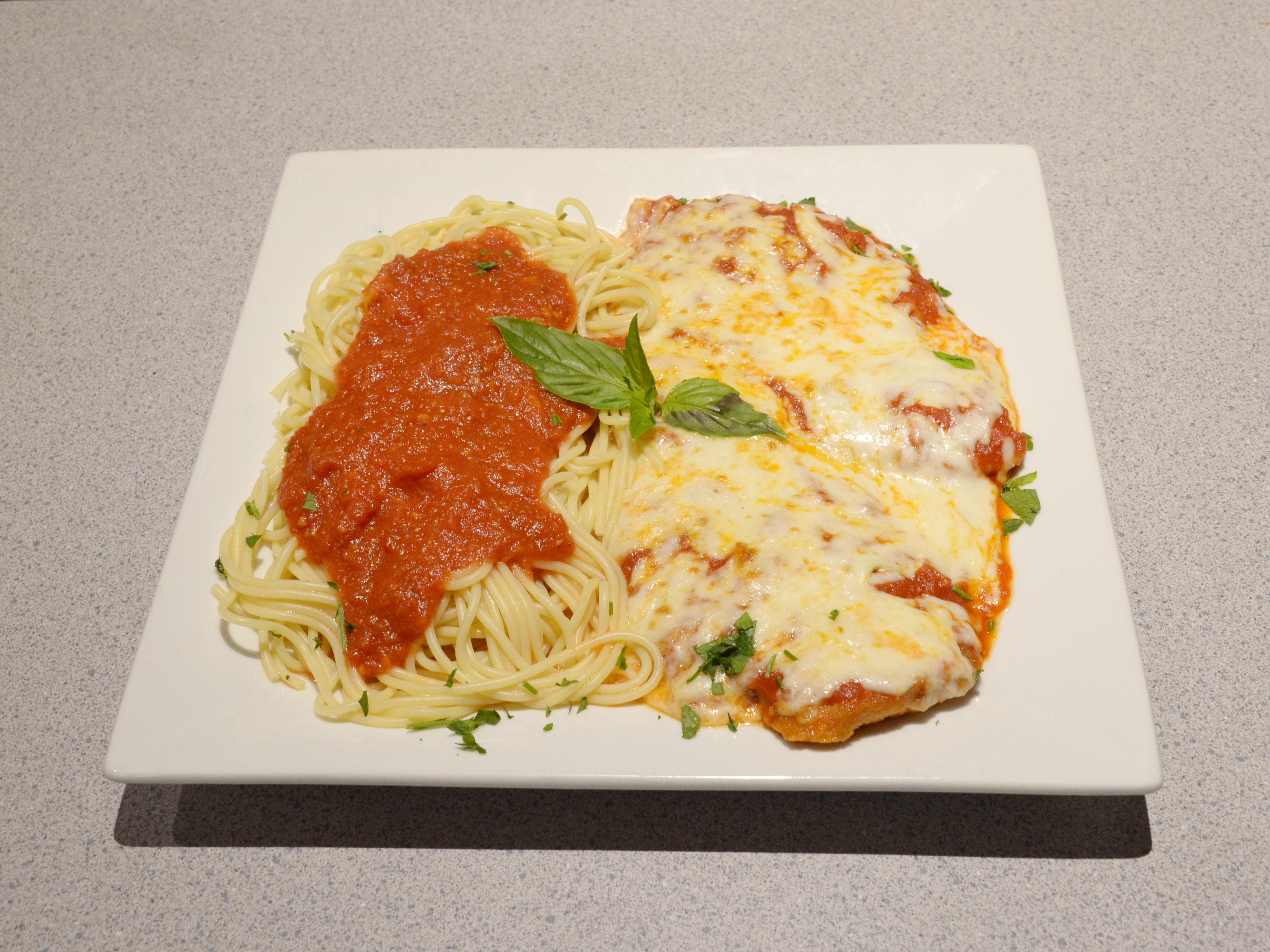 Order Chicken Parmigiana Dinner food online from Our Little Italy Pizza & Pasta store, West Islip on bringmethat.com