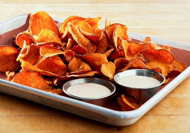 Order Dry Rubbed Sweet Potato Chips (V) - Share food online from Luella's Bar-B-Que store, Asheville on bringmethat.com