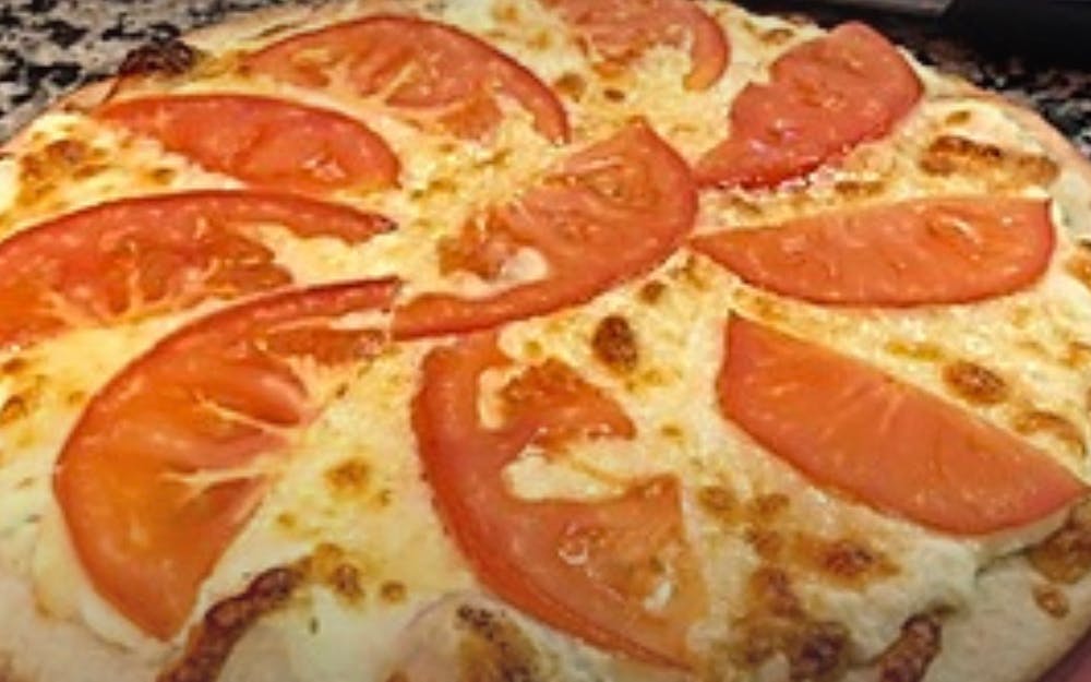 Order Tomato Pizza - 10'' (Serves 2) food online from Singas famous pizza store, Kew Gardens on bringmethat.com