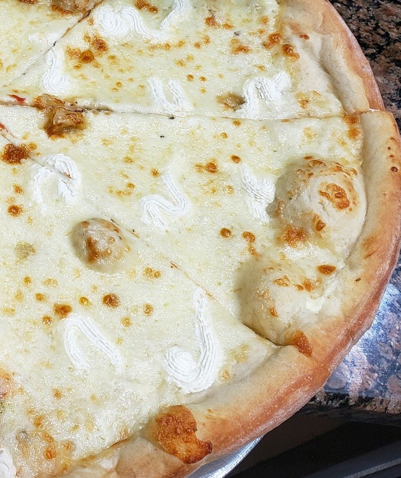 Order 10. Traditional White Pizza - Individual 10" food online from Spatola Pizza store, New Hope on bringmethat.com