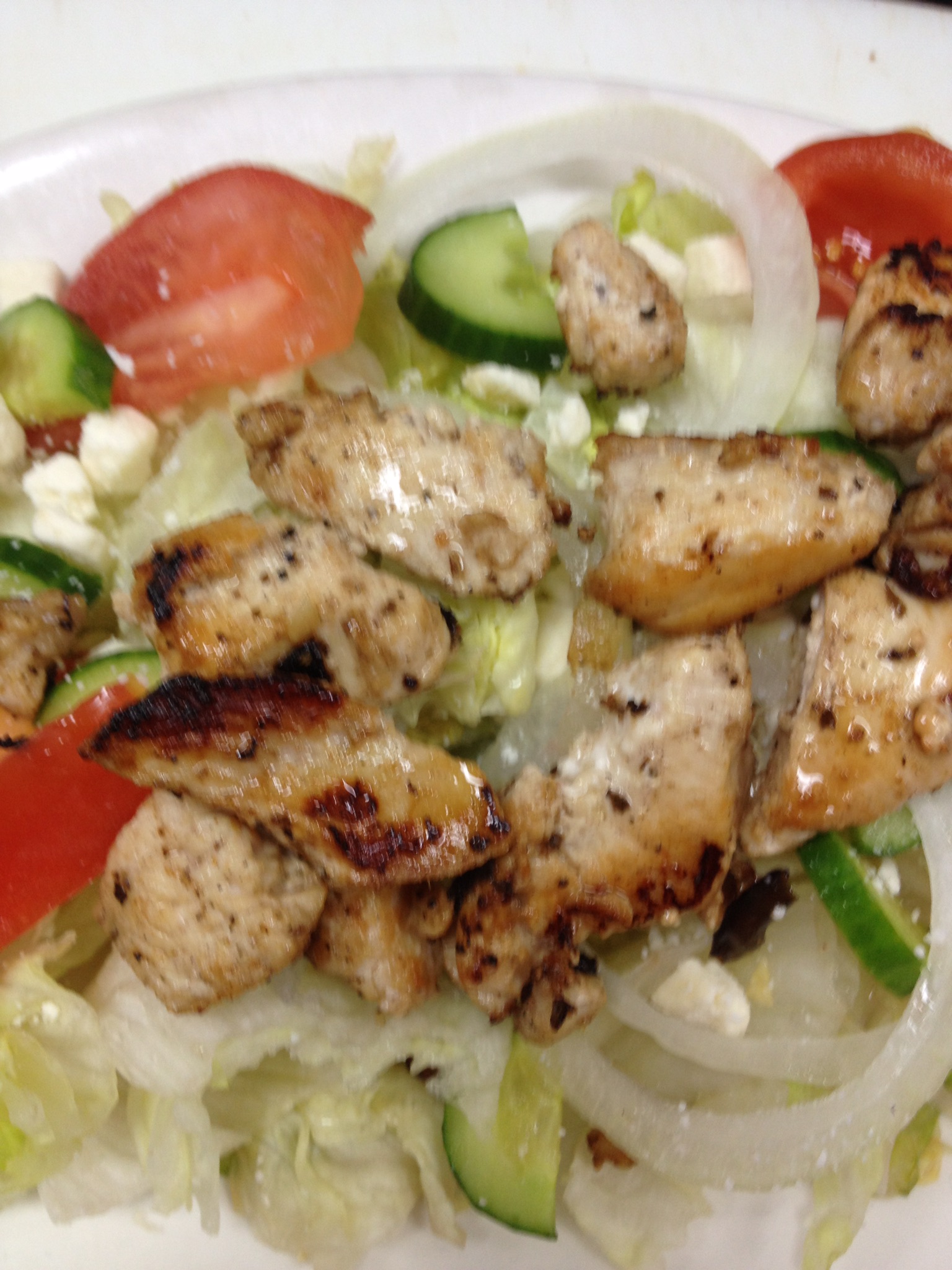 Order Grilled Chicken Breast Salad with Feta Cheese food online from Westbury Deli store, Henrico on bringmethat.com