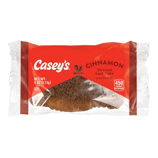 Order Casey's Cinnamon Streusel Loaf Cake 4oz food online from Casey store, Greenwood on bringmethat.com