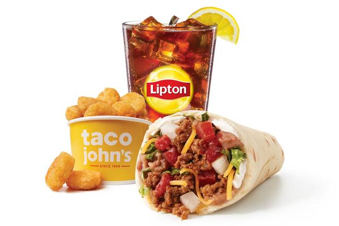 Order Super Burrito Combo food online from Taco John'S store, Scottsbluff on bringmethat.com