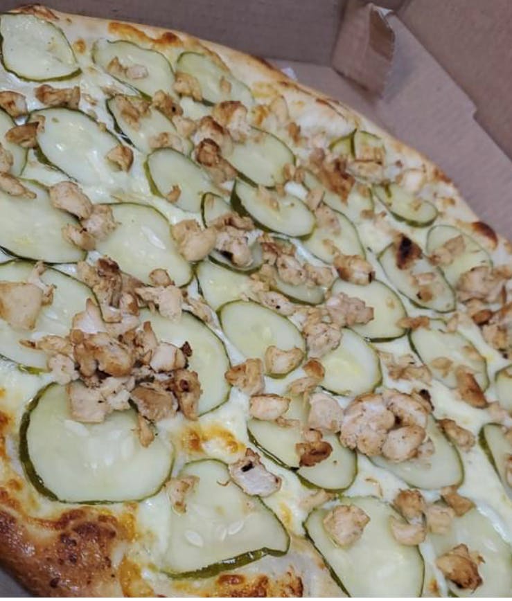 Order Chicken Pickle Pizza - Small 12" food online from Buffalo House store, Philadelphia on bringmethat.com