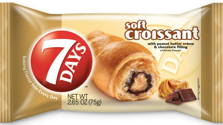 Order 7Days Soft Croissant, Peanut Butter & Chocolate food online from Exxon Food Mart store, Port Huron on bringmethat.com