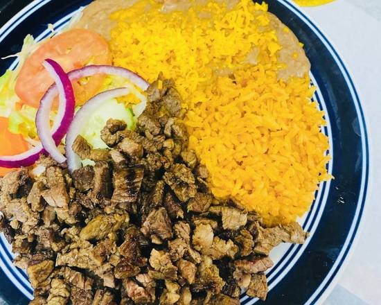 Order Carne Asad Platter food online from Lauras Mexican Food store, Glendale on bringmethat.com
