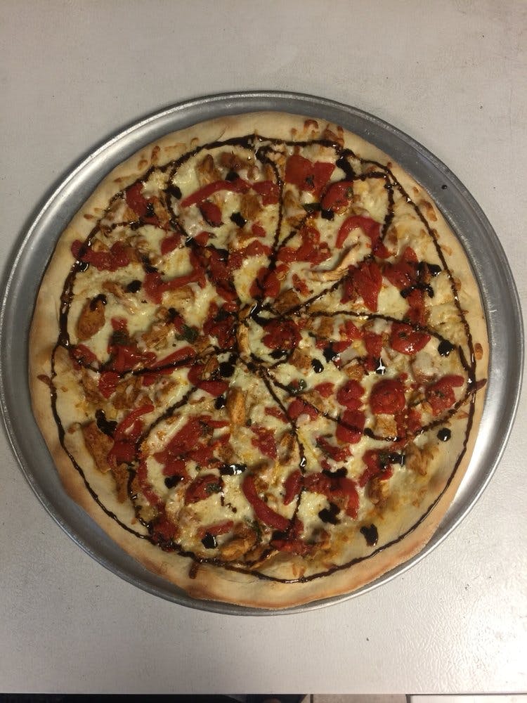 Order BBQ Chicken Pizza - 12" food online from Mike Bagel Deli & Cafe store, Roselle on bringmethat.com