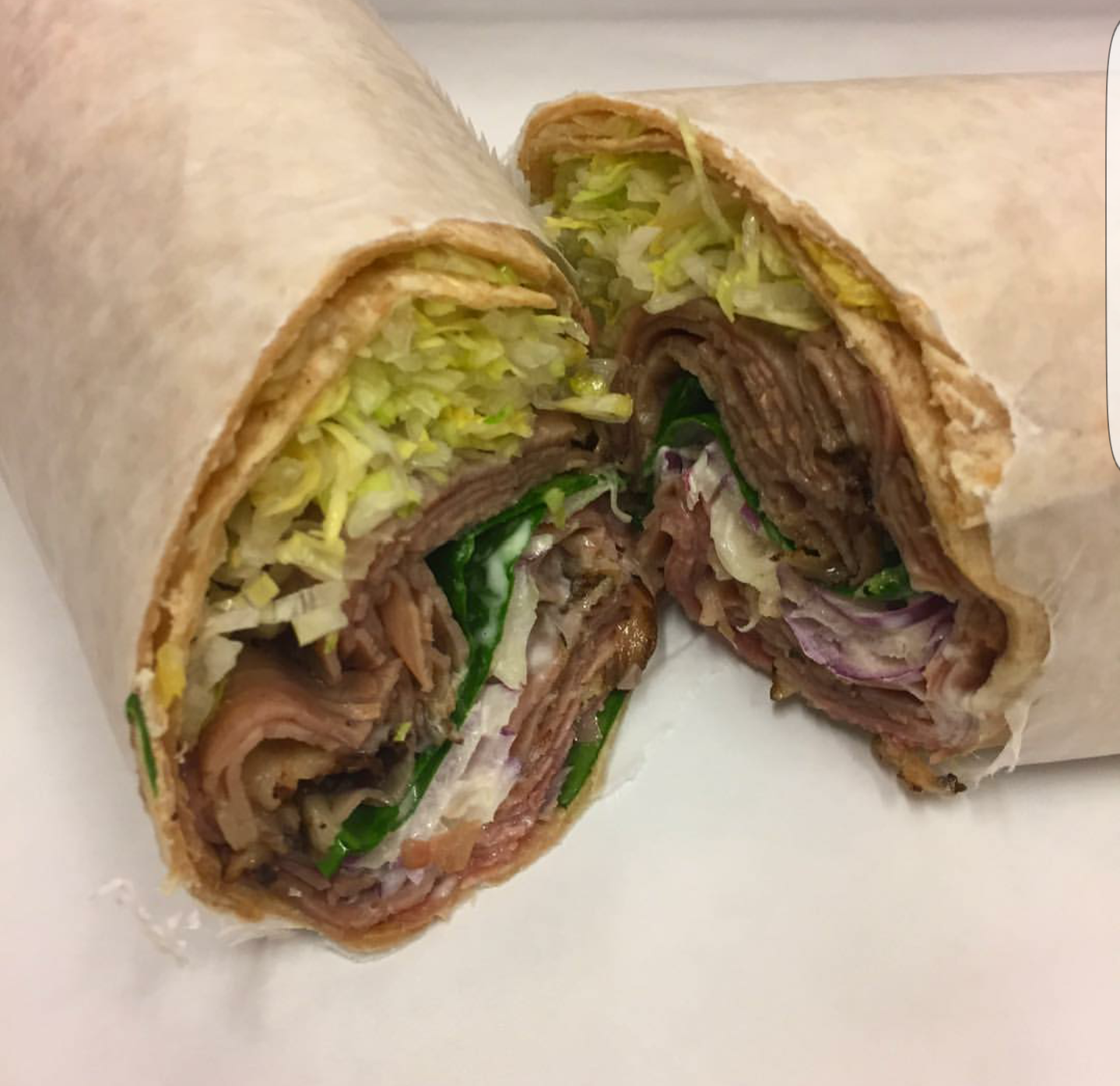 Order Roast Beef and Cheese Wrap food online from Super hero sub shop store, Jersey City on bringmethat.com