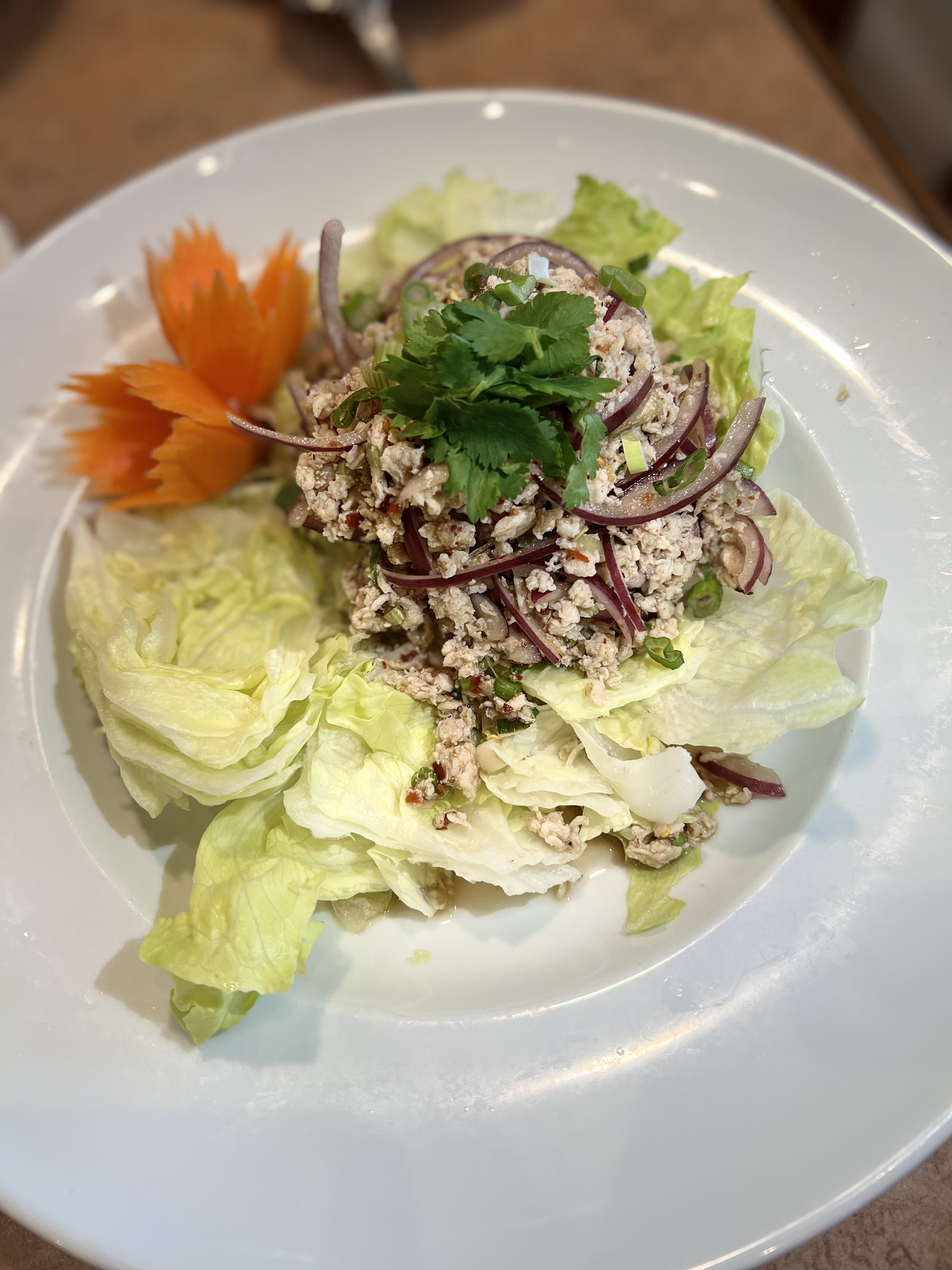 Order Larb Salad food online from Ploy Thai Cuisine store, The Woodlands on bringmethat.com